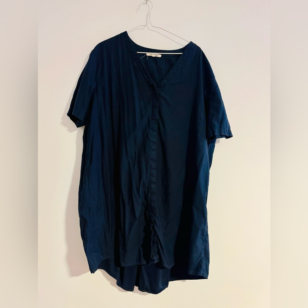 Ali Golden cotton button up shirt dress m/l